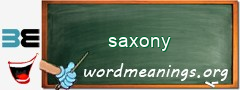 WordMeaning blackboard for saxony